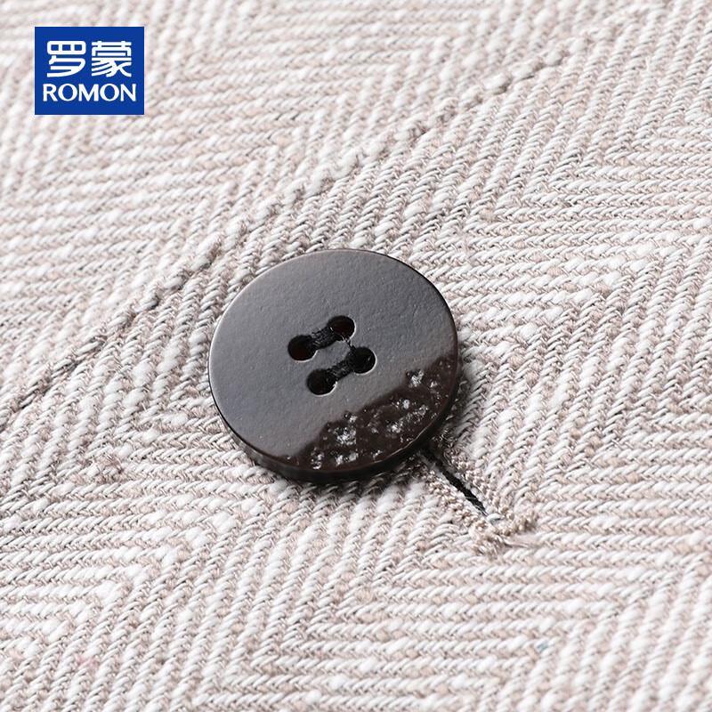 ROMON Pánské ležérní sako úzkého střihu ze směsi lnu