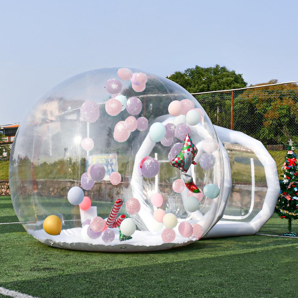 Inflatable Bubble House Clear PVC Dome Tent with Blower Quick Inflation 3-5 Min for Kids Party Backyard Garden Outdoor Play CE EN71 Certified