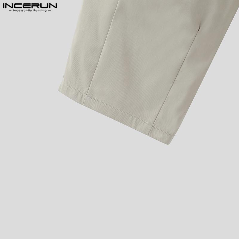 INCERUN Pánské kalhoty se stahovací šňůrkou Ležérní Elastický pas Dlouhé Volné Nadměrné Kalhoty