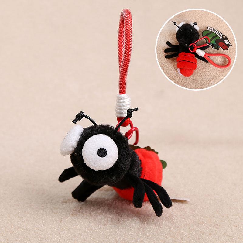 Realistic Insect Plush Toy Keychain Car Bag Pendant Creative Gift for Kids