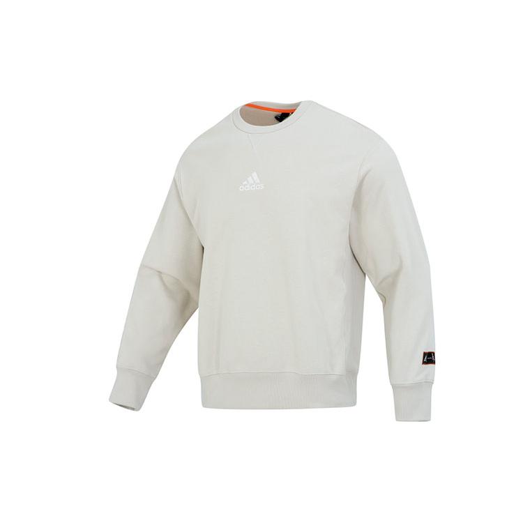 Adidas Sweatshirts Men's Ecru Crew Neck Moderate Regular IK7685