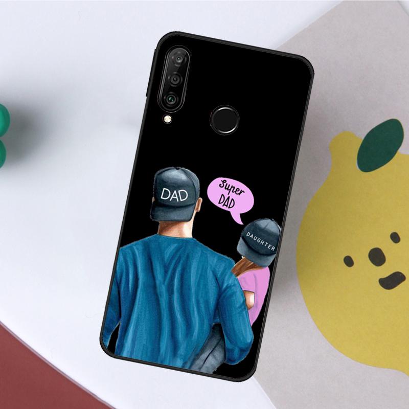 Super Dad Mom Baby Girl Twin Case For Huawei Nova Y61 Y60 Y70 Y90 5T 9 10 SE 3i 8i 11i P Smart 2019 P20 P40 Lite P30 Pro