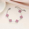 Four-leaf Clover Bracelet Double-sided Titanium Steel Does Not Lose Color Five Flowers Fashion Simple and Versatile Delicate Bracelet