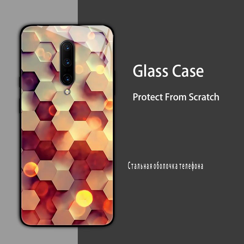 For Oneplus 7 Pro Case Cover Tempered Glass Case Hard Shockproof Coque Bumper For One Plus 7T Pro 7 T Protect Case oneplus7T