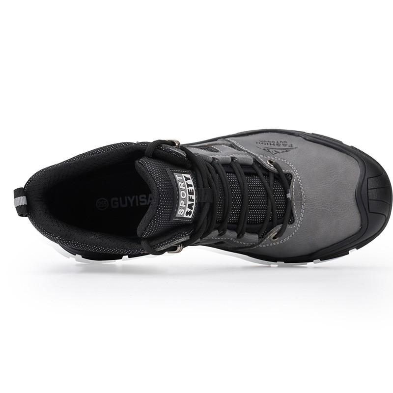 Steel Toe Safety Work Boots High-Top Anti-Impact Anti-Puncture Durable Construction Mining Industrial Use