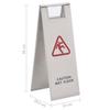 Panneau pliable - vidaXL - Caution Wet Floor - Acier inoxydable - Jaune - Brillant
