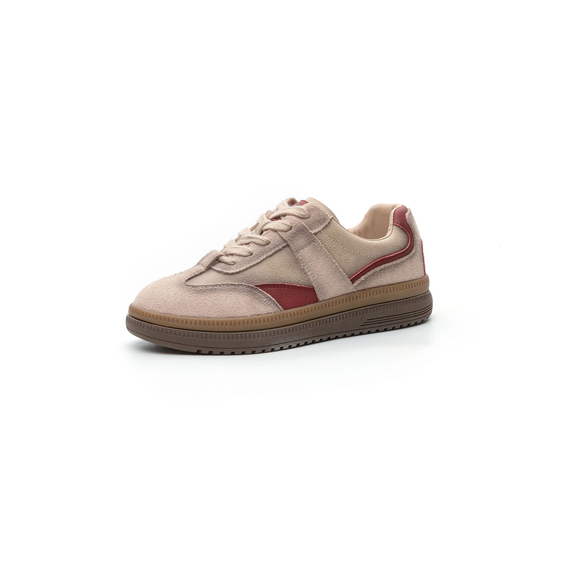 

Retro Dexun shoes autumn new leather casual sports Forrest Gump shoes 35 бежевый