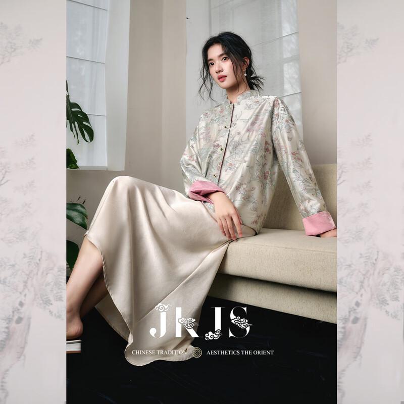 JK&JS Women's Reversible Embroidered New Chinese Style Jacket