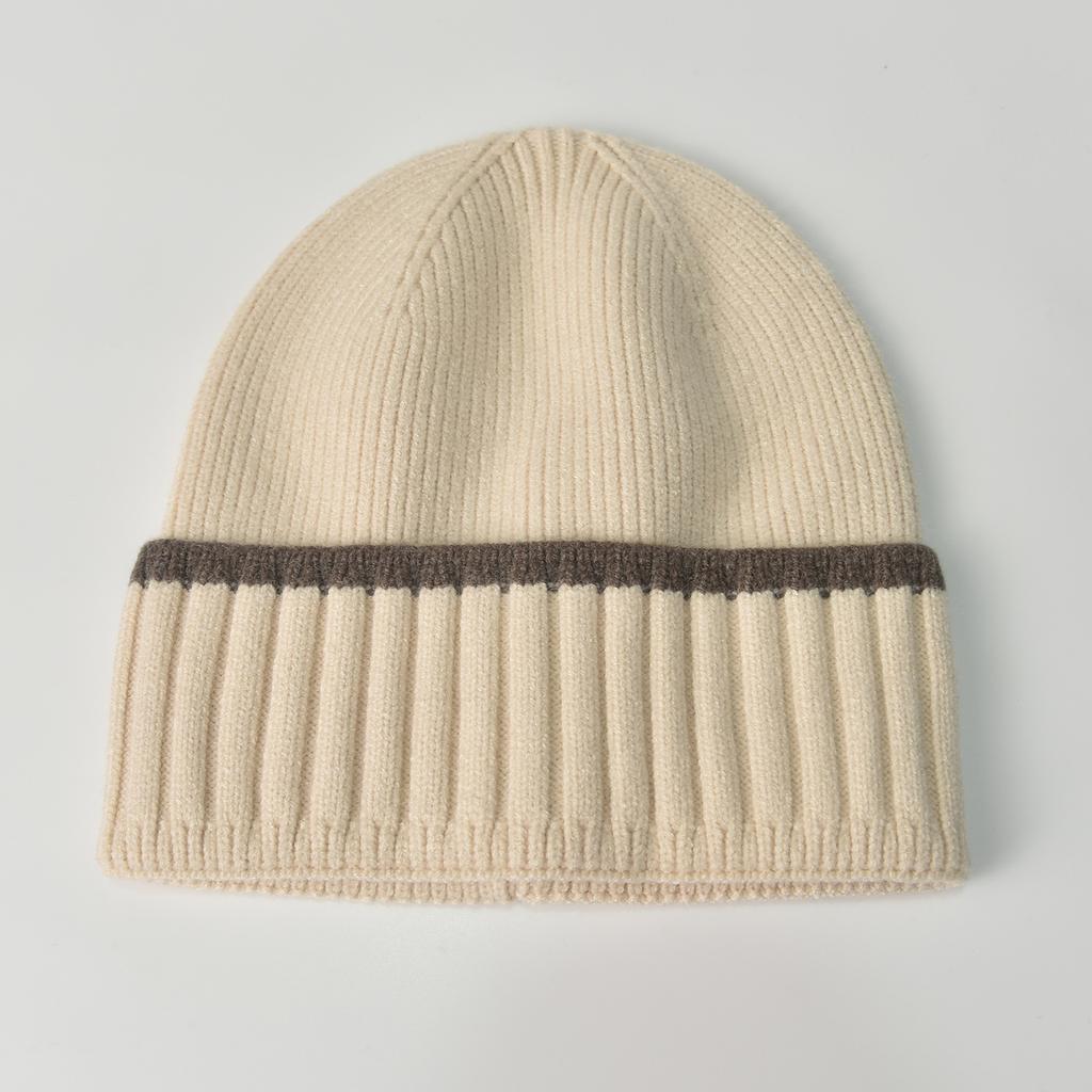 Chapeau de loisirs d'extérieur pour hommes - Bonnet noir épaissi automne/hiver, bonnet en laine tricotée pour temps froid avec cache-oreilles pour la chaleur et la protection