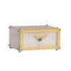 INS Style Dopamine Color Tissue Box with Clock, Creative High-Value Desktop Ornament, Decorative Table Clock for Bedroom Bedside