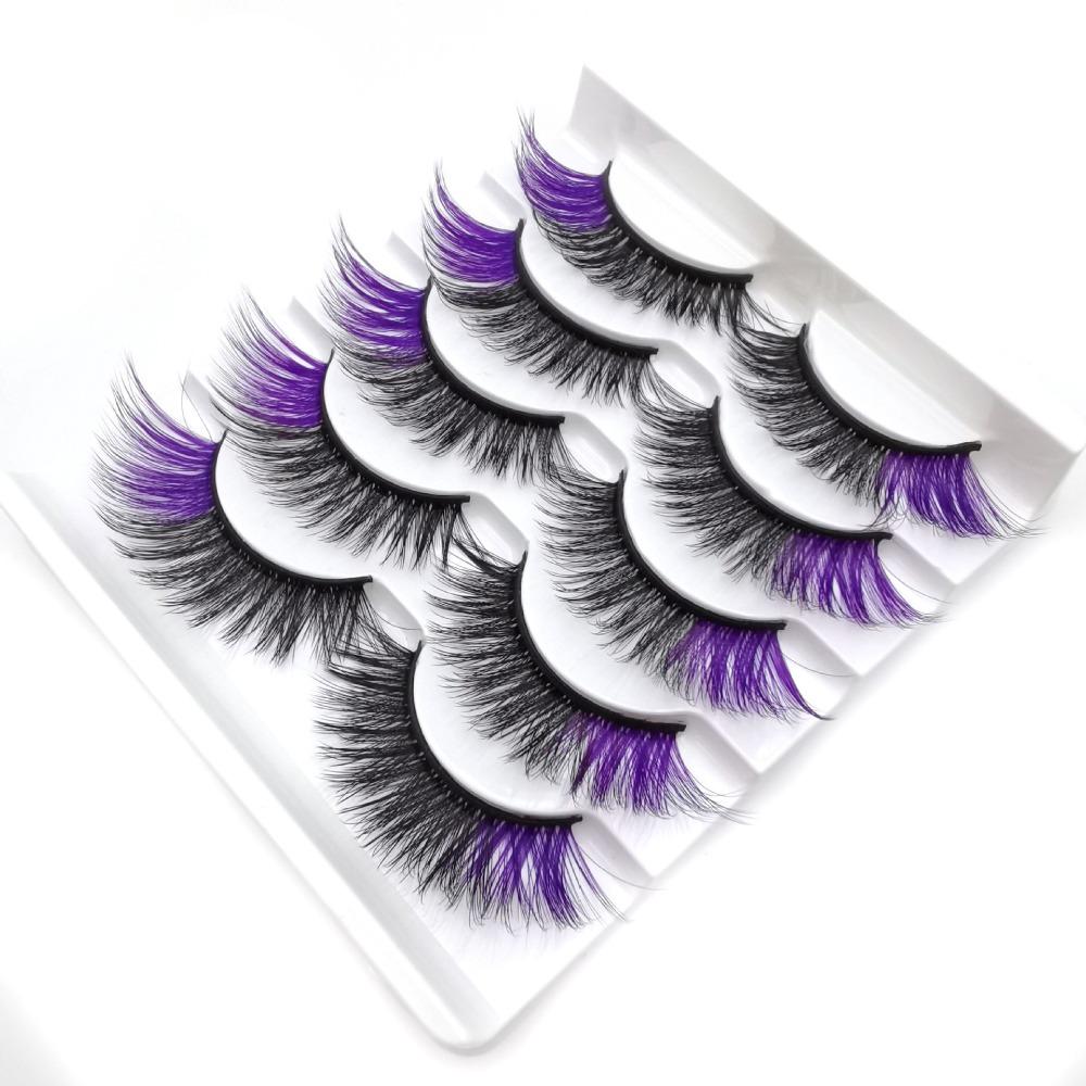 

5 pairs/Tray Natural False Eyelashes Extension Long Makeup Party Lashes Women Style 3