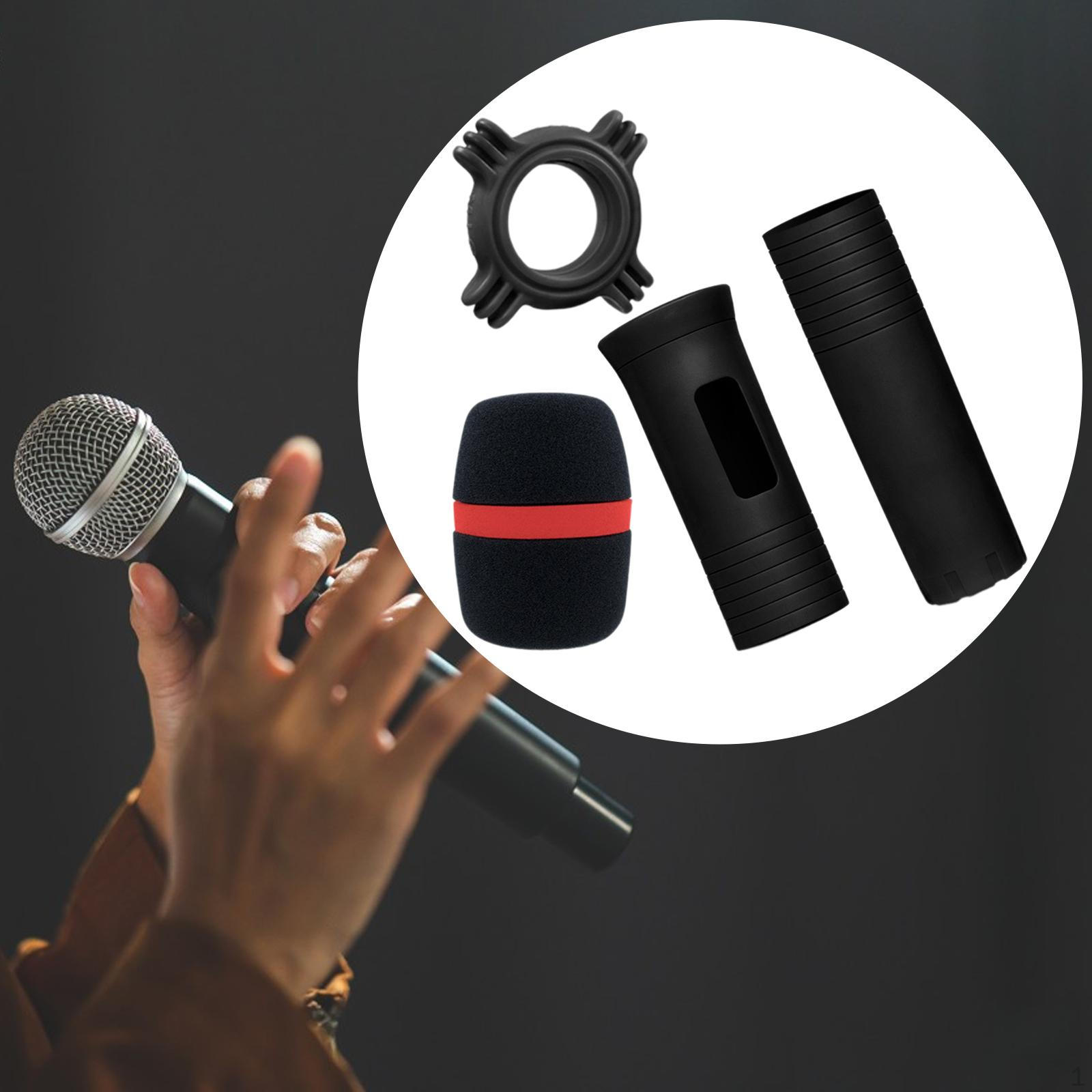 

Защитный чехол для беспроводного портативного микрофона, аксессуары универсального размера, предотвращающие падение, предотвращающие столкновения чёрный