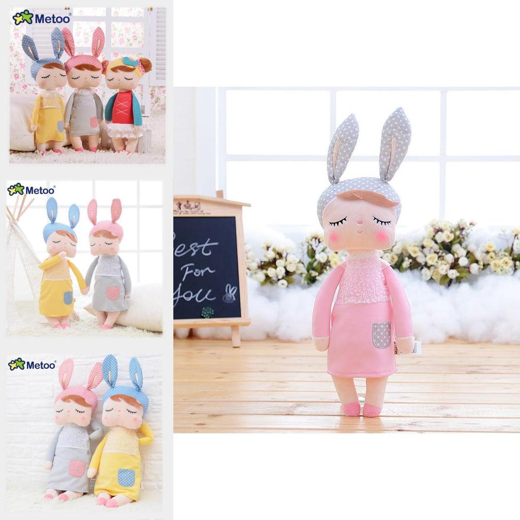 Adorable Metoo Angela Plush Doll With Cartoon Rabbit Ears For Girls' Home Decor