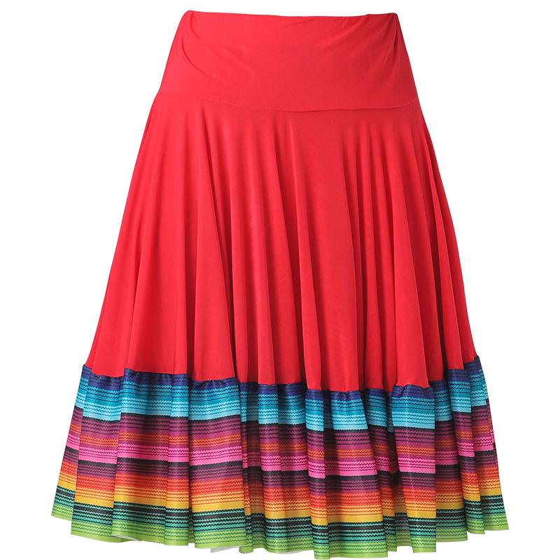 2026 Damen-Ballsaal-Tanzrock für Frauen mittleren Alters und Seniorinnen mit weitem Saum