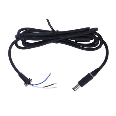 מתאים למחשב נייד Dell HP מטען מתאם פין שחור 7.4 X 5.0 מ"מ עם נורית LED 1.8 מ' נחושת קצה DC תקע מחבר כבל