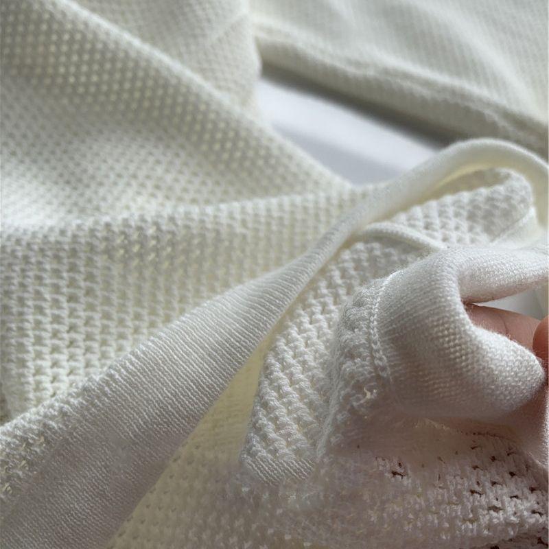 Lazy Style Women Hollow Out Hooded Knitwear Spring Summer White Long Sleeve Casual Loose Pullover Tops Female Sweater