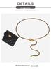 Gold Quilted Waist Belt Bag - Women's French Chic Mini Chain Crossbody