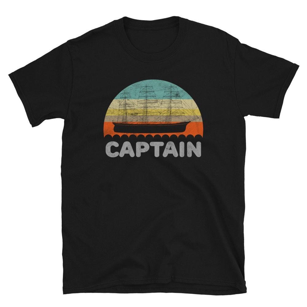 Vintage Style Captain For Boat Owners Unisex Shirt Gift #31 Unisex T-Shirt M
