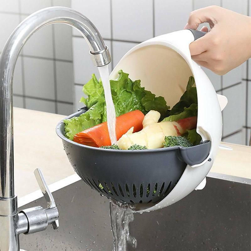 9 In 1 Household Multifunction Rotate The Vegetable Cutter Slicer Creative Kitchen Basket Tools
