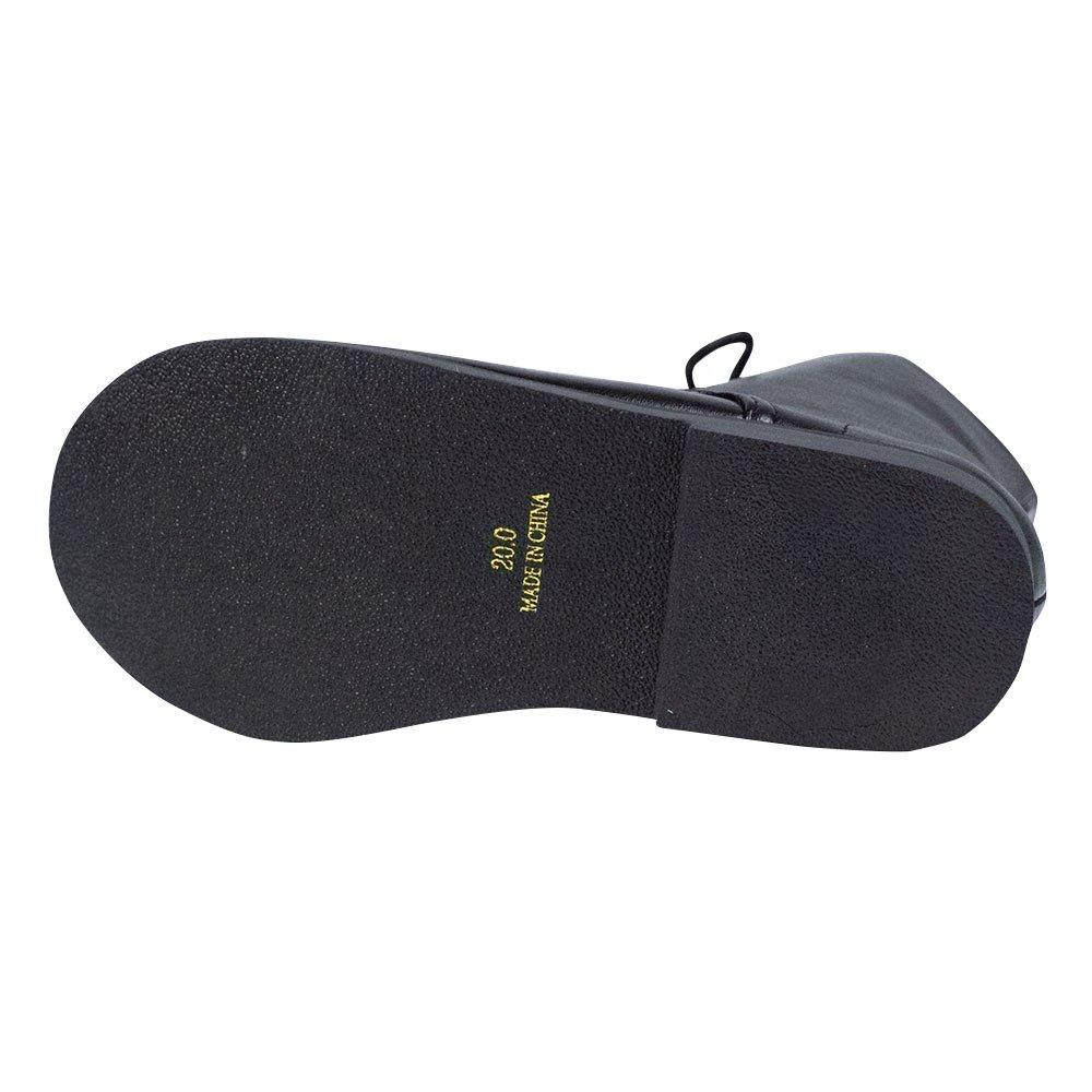 Boots for for Side 8 for Girls [KYOETSU] Children, Hakama, Lace-up, Zipper, Holes, (18.0cm, Black)