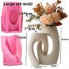 Hollow heart flower vase resin silicone mold heart-shaped vase concrete mould Valentine's Day gift Love flower pot gypsum molds