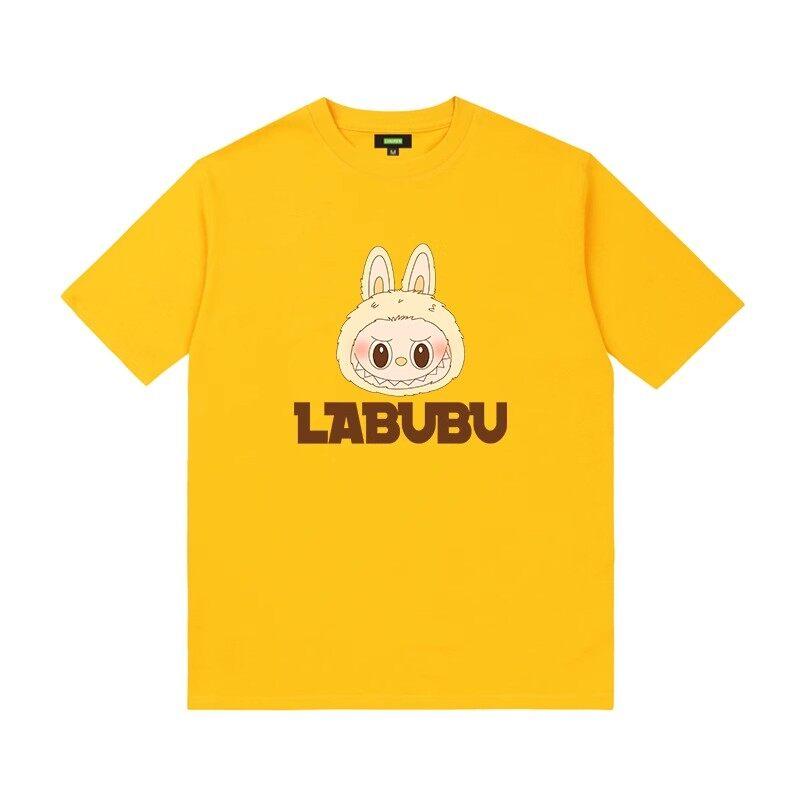 Labubu printed cartoon T-shirt short-sleeved casual men and women
