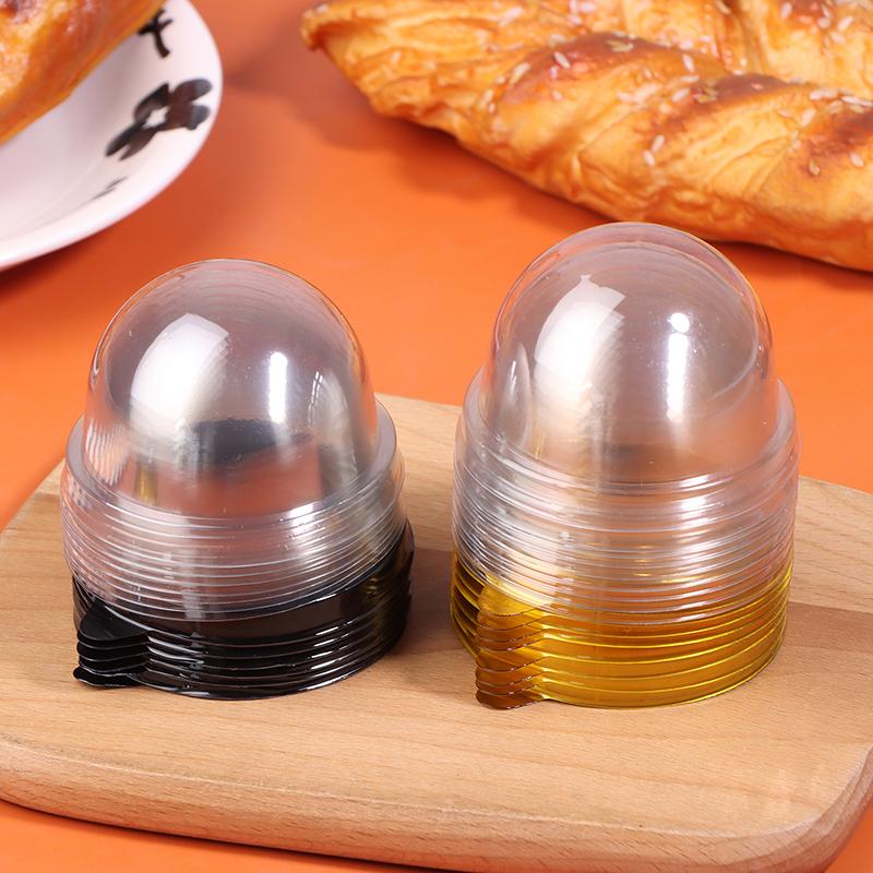 10Pcs Clear Plastic Mini Cupcake Boxes Muffin Pod Dome Container Muffin Boy για Γαμήλια Γενέθλια Διακοσμήσεις ψησίματος