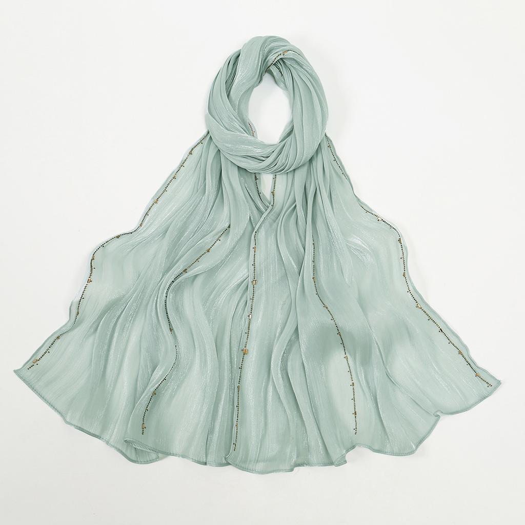 New Arrival Rhinestone Shinny Hijab Scarf For Woman Muslim Hijab Shawls Turban Veil Scarves Bandanas Headband Bufanda Foulard