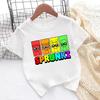 Sprunki Character Game Print Cartoon Cute Kids T Shirt Girls Summer Tops Baby Boys Clothes Children Short Sleeve O-Neck T-shirts