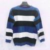 Fashion Women  Long Sleeve Striped Print Casual Knitted Loose Sweater Top