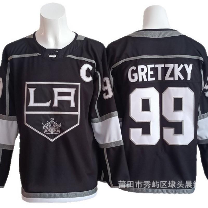 Los Angeles Kings Geborduurde Hockey Jersey Mannen Vrouwen Unisex IJshockey Fan Kleding Zwart Wit Streetwear Stijl