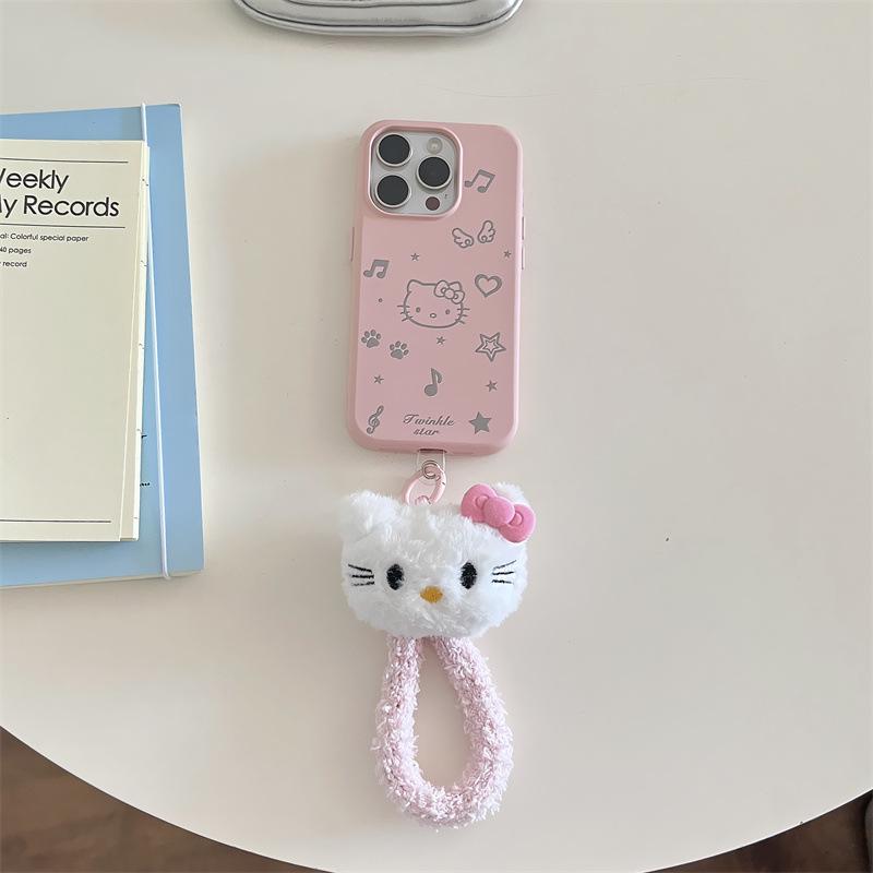 Hello Kitty iPhone 17/16 Pro Max/15/14 Case with Hand Strap – Sweet Girl Line