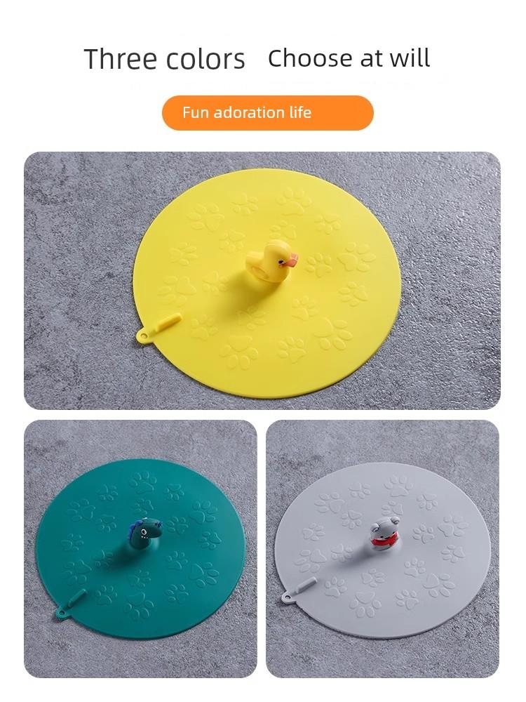Floor Drain Device Bathroom Plug Insect-Proof Cover Anti-Odor Silicone Pad Sewer Sealing Anti-Odor Artifact