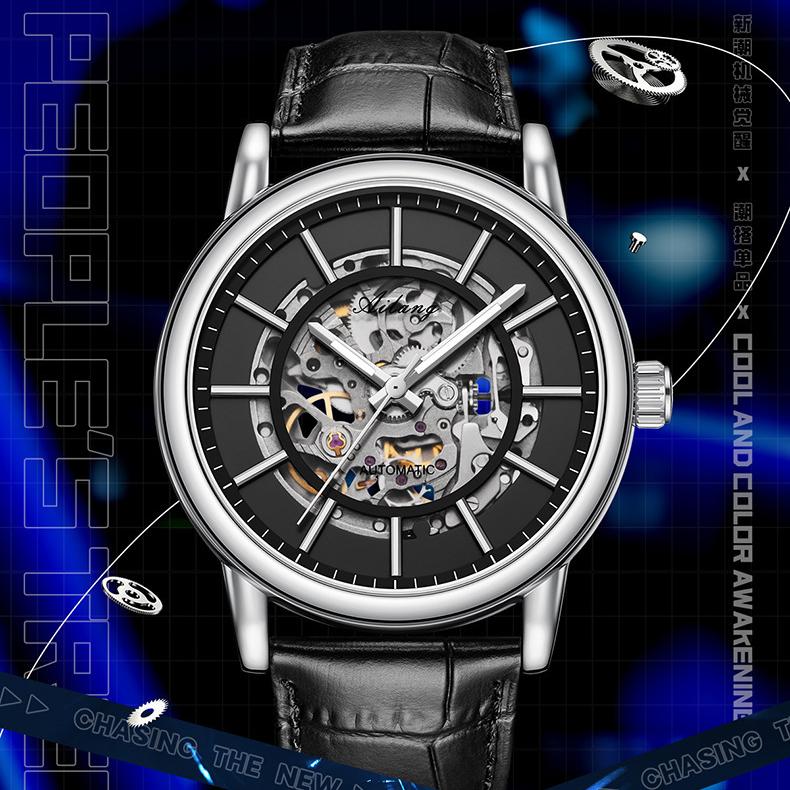 AILANG Neue Uhr Hohl Automatische Mechanische Uhr Herrenuhr Wasserdicht
