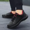 Fashion Men Leather Sport Shoes Black Running Shoes Outdoor Waterproof Sneakers Men Big Size 46 Lightweight Athletic Sneakers for Men