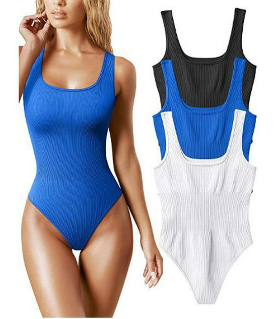Women's 2025 Sleeveless U-Neck Tank Top Bodysuit