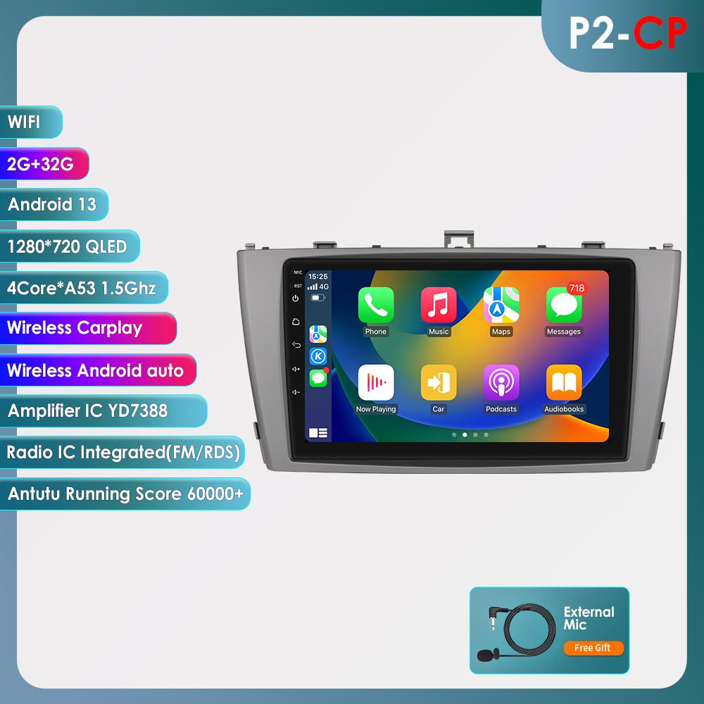 2din Android Autoradio for Toyota Avensis T27 2008-2015 Car Radio Multimedia Video Player GPS Navi Head Unit Carplay Auto 4G RDS Intelligent Screen