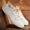 Little White Shoes Are Versatile and High-end Leather Breathable Men's Shoes Do Not Stink, the First Layer of Cowhide Soft Sole Casual Shoes for Men
