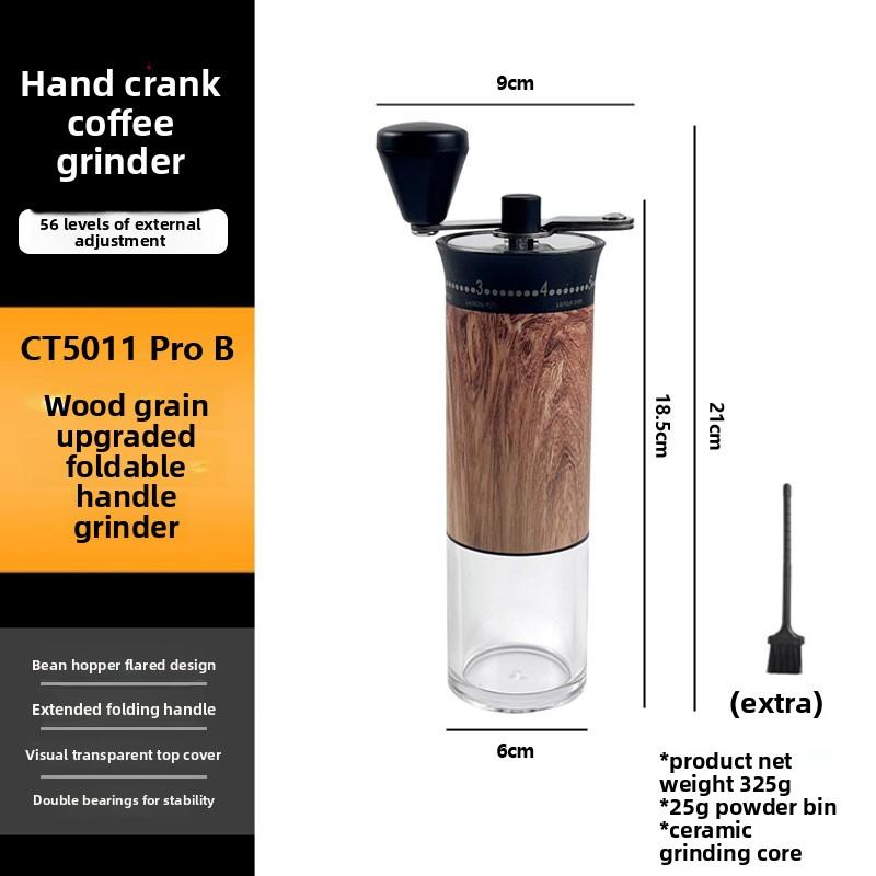 Hand-cranked Coffee Grinder, Stainless Steel Portable Coffee Machine, Hand-cranked Grinder, Coffee Bean Grinder