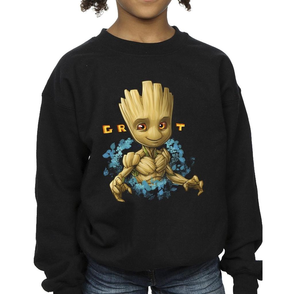 Guardians Of The Galaxy Girls Groot Flowers Sweatshirt