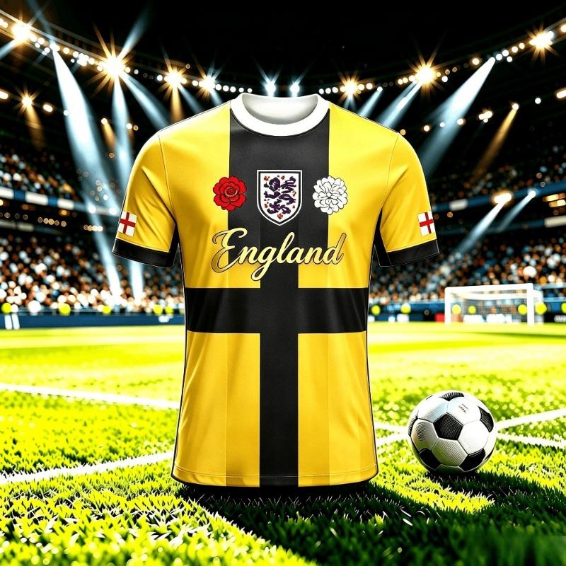 T-shirt de sport pour homme style football Angleterre Été 2026 Mode Imprimé Décontracté Femme Manches Courtes T-shirt de Sport Homme