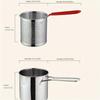 Red Single-handle Deep Fryer, Suitable for Daily Home Frying, Snack Preparation, or Small-scale Catering Use.