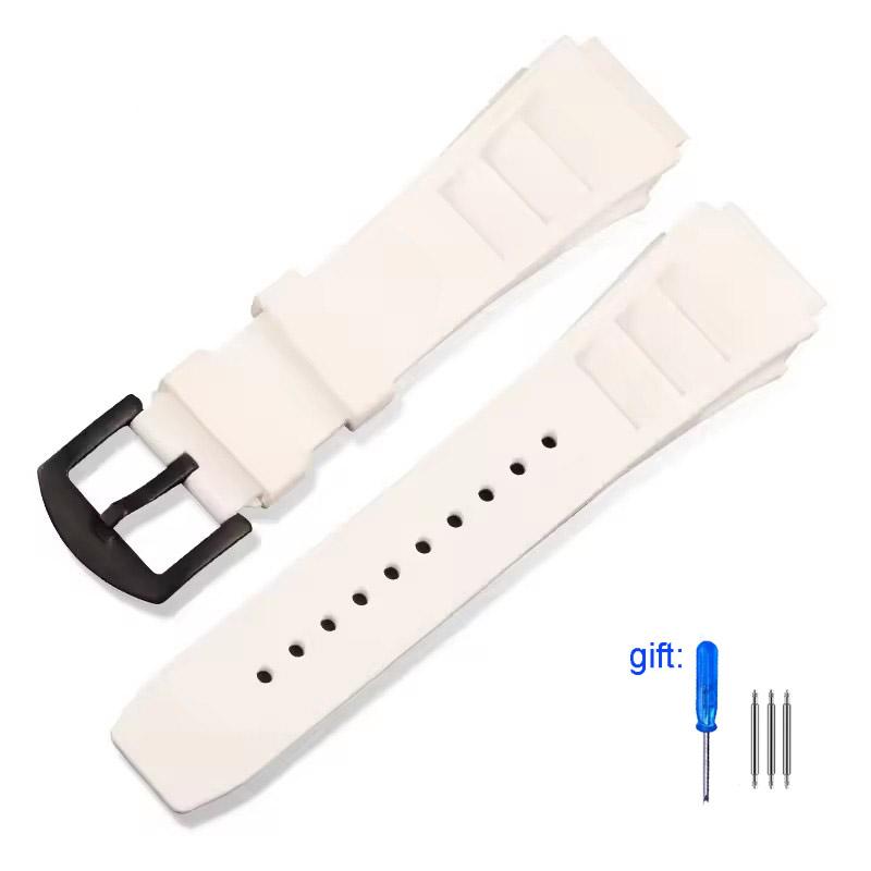 Green Red Black Gray Blue Fresh ear style Rubber Watchband For Richard Mille strap for RM011 Mille Bracelet Watch Band 25mm New