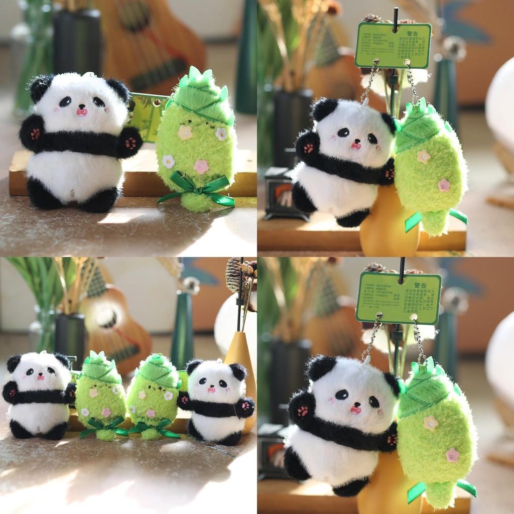 Panda Plush Bamboo Toy Keychain Stuffed Animal Backpack Decor For Teens Girls