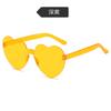 Heart Shape Sunglasses Love Heart Glasses Frameless Sunglasses