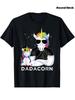 Dadacorn Muscle Unicorn A Father Daughter Funny Design T-Shirt, Round Neck Short Sleeves, Machine Washable, Ideal for Casual SportWear