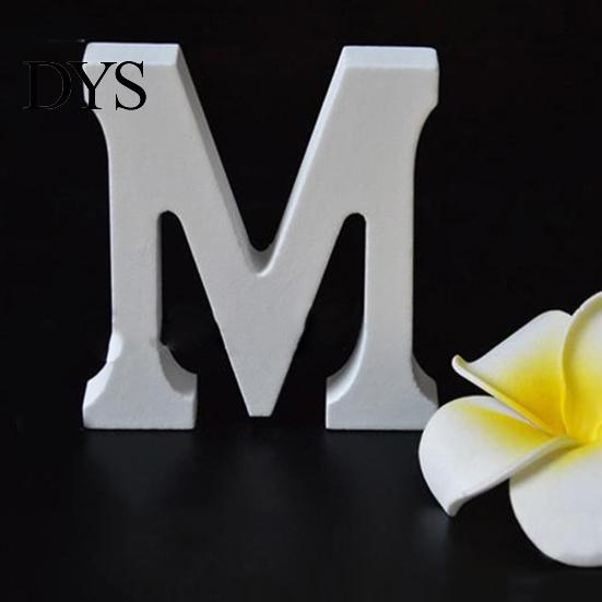 White Wooden Letter Capital Bridal Party Home Shop Name Decor Wedding Favour