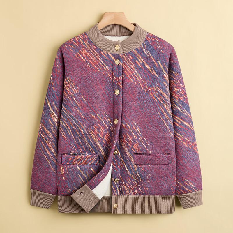 YUZHAOLIN Elderly Women's Warm Knit Cardigan