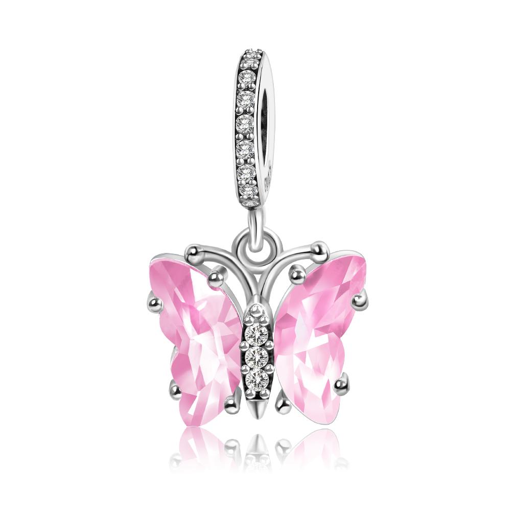 925 Sterling Silver Glow Firefly Butterfly Charms Fit Módní Originální náramky Dragonfly Bee Hmyz korálky Vlastní výroba šperků