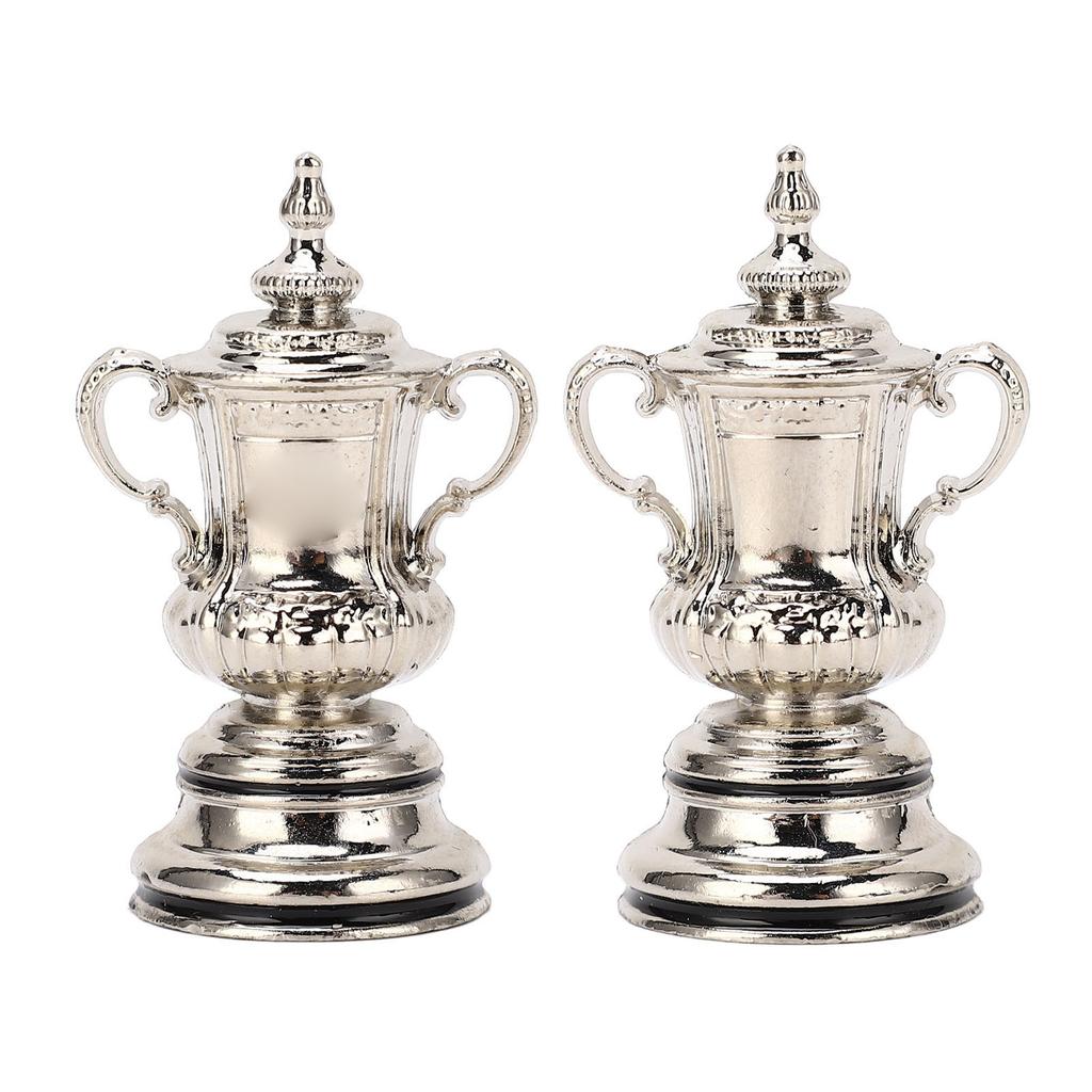 Mini Soccer Game Trophy Cup Model High Simulation Metal Football League Trophy Ornaments Decor